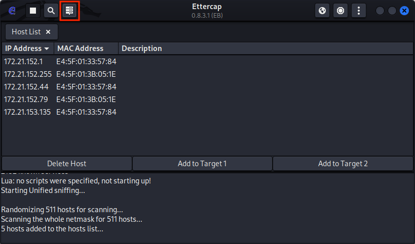 Ettercap Step 3